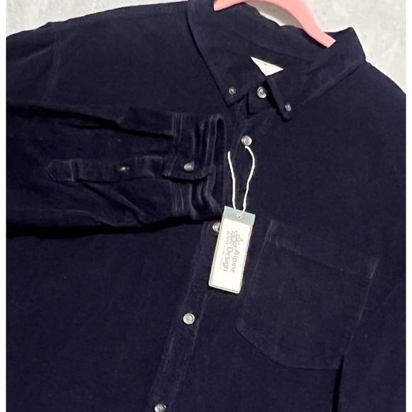 Alpine Design Other - Alpine Design Cord Shirt Navy Size Men's XXL Outdoor Organic Cotton Corduroy 2XL